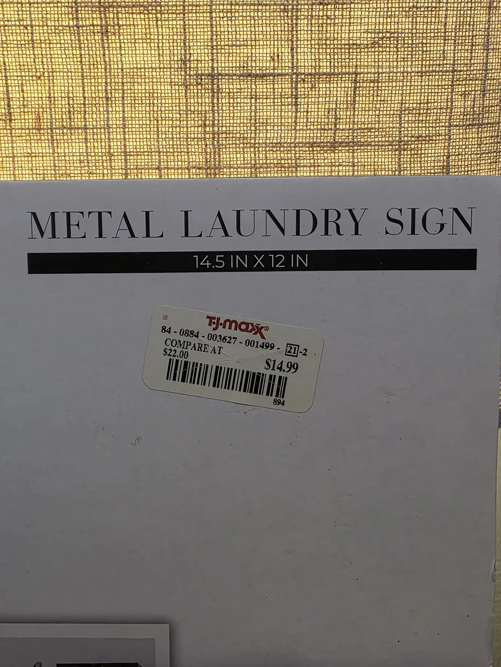 Sheffield Home White and Black 'Laundry' Metal Wall Sign